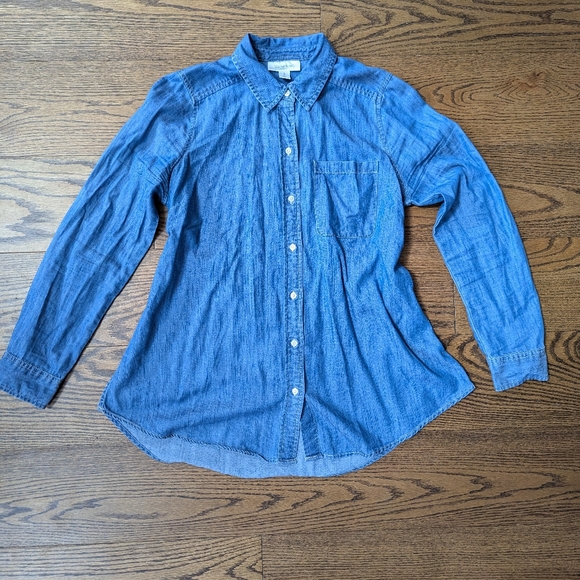 Motherhood Maternity chambray button up (small) - Picture 2 of 4